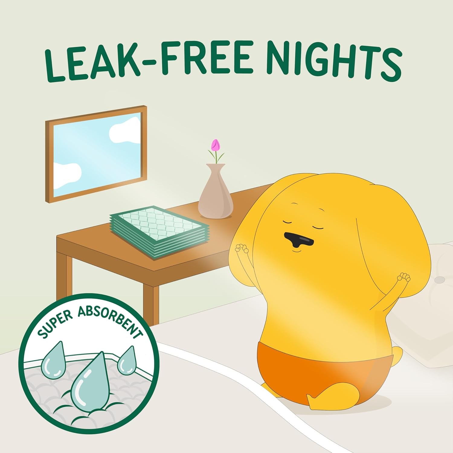 Disposable Dog Diaper Liners Booster Pads for Male & Female Dogs, 100Ct, 4 Sizes Options, Doggie Diaper Inserts Fit Most Types of Dog Diapers - Pet Belly Bands & Male Wraps (X-Small (100 Ct))