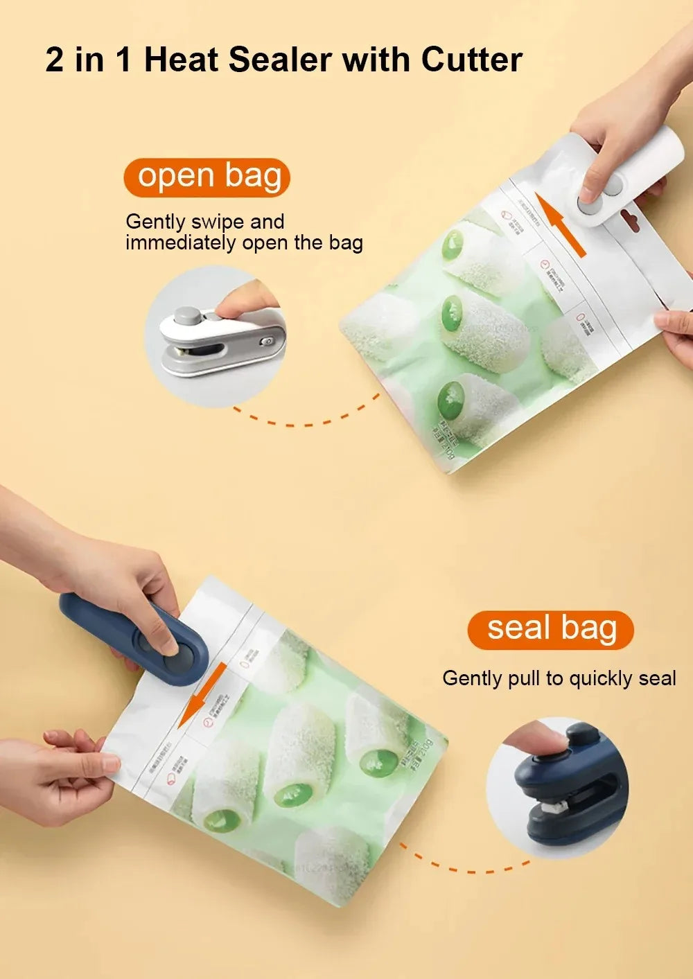 Mini Seller Portable Mini Sealer 2 in 1 -  Aramy