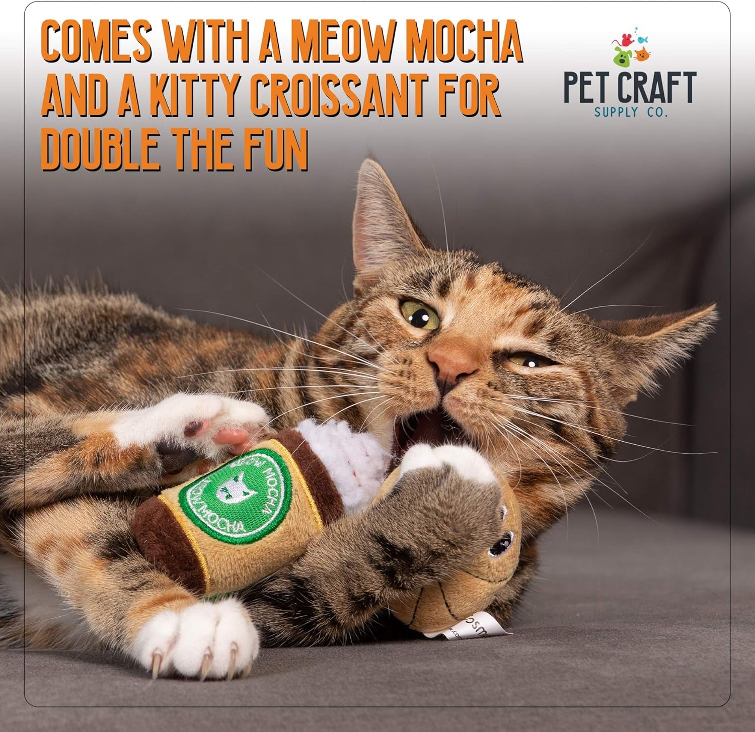 Silly Snacks and Funny Food Crinkle Cuddling Catnip and Silvervine Interactive Cat Toys - Great for Indoor Cats, Kittens or Medium Breeds